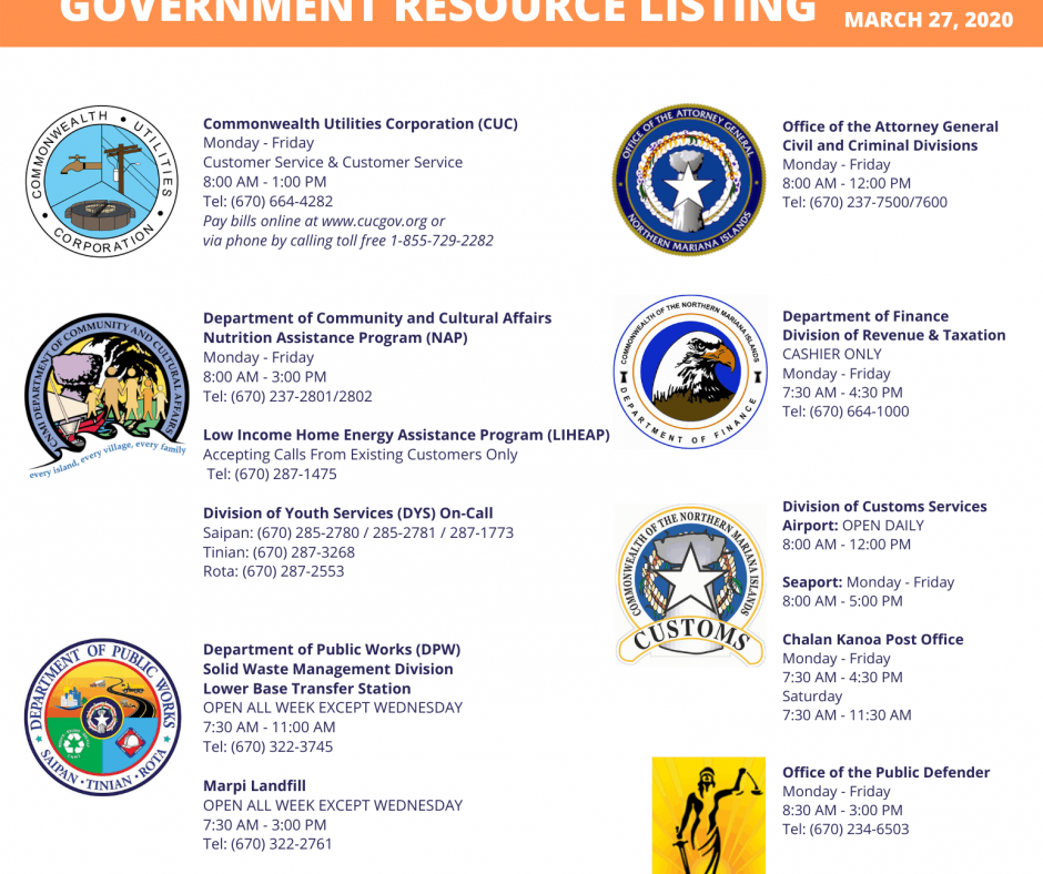 3.27.2020 Government Resource Listing 1