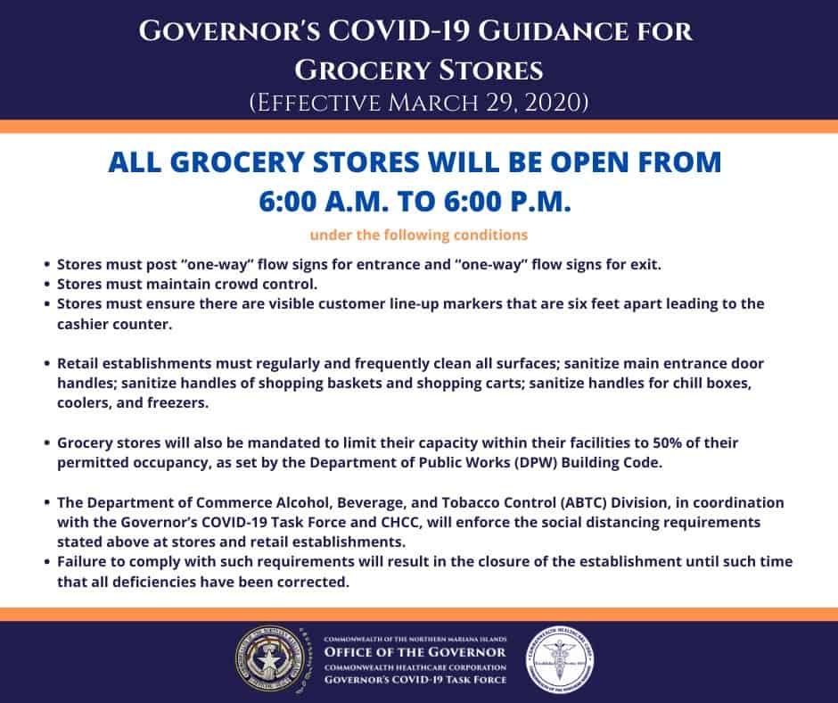 3.28.2020 Governor_s COVID-19 Guidance for Grocery Stores
