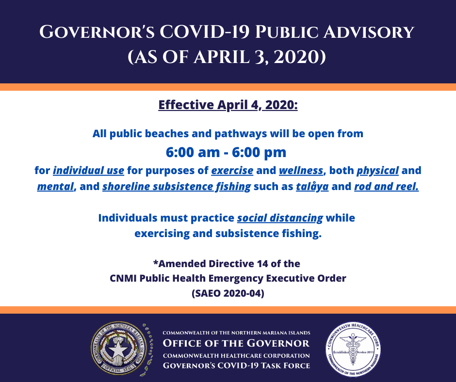 4.3.2020 Governor_s COVID-19 Public Advisory